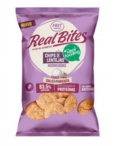 Chips lenteja pimienta Realfooding 80 g