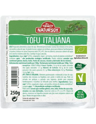 Refrig tofu a la italiana natursoy  250 g