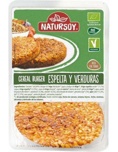 Refrig hamburguesa vegetal espelta y verduras natursoy  200 g