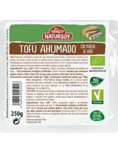 Refrig tofu ahumado BIO 250 g natursoy