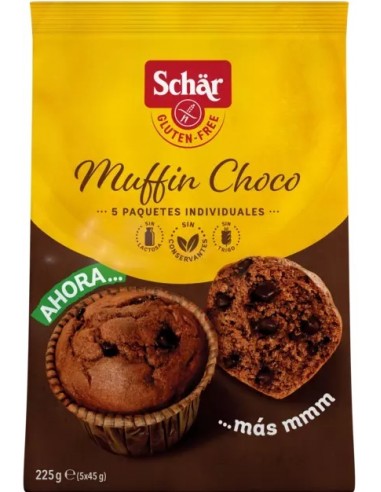 Muffins choco single 65g Schär Horeca (caja de 15 unid)