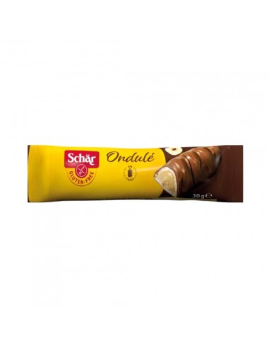 Barrita de crema de avellana recubierta de choco ondulé 30g Schär