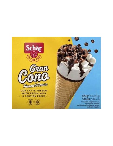 Congelado gran cono nata  y  choco sin gluten  420g Schär