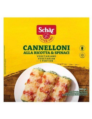 Congelado canelones ricotta y espinacas 300g Schär