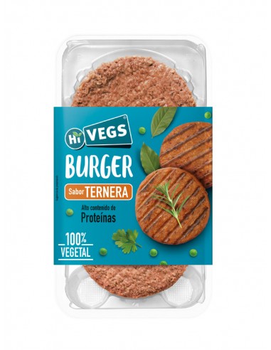 Refrig burgers plant based sabor ternera 200g hivegs!