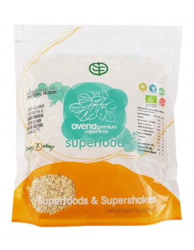 Copos de avena finos ECO sin gluten 500 gr