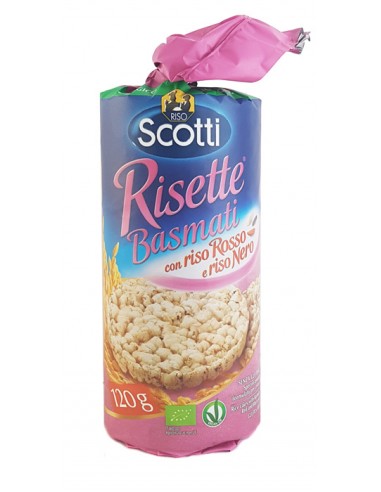 SCOTTI TORTITAS BIO ARROZ BASMATI CON ARROZ ROJO Y NEGRO 120G SIN GLUTEN