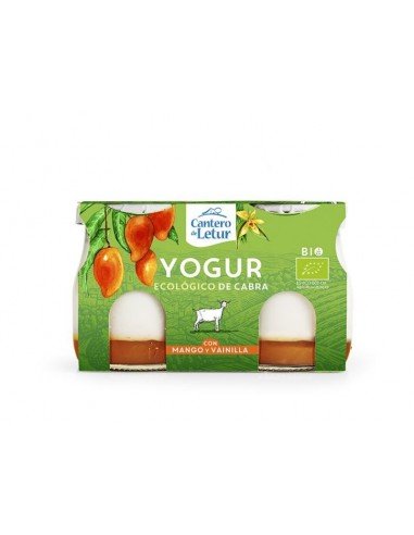 Refrig yogur de cabra BIO con mango y vainilla 2x125g