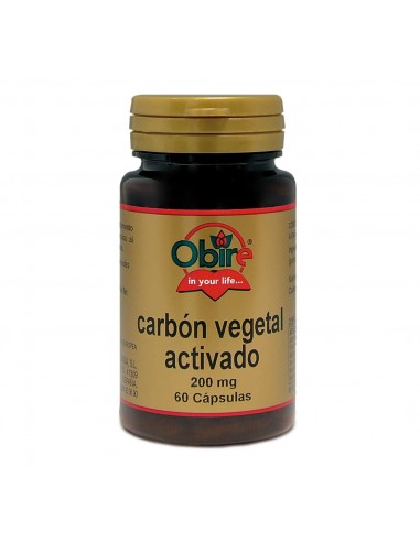 Carbon vegetal activado 200mg 60 Cápsulas