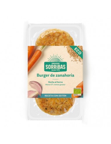 Refrig burger vegetal de zanahoria 160g sorribas