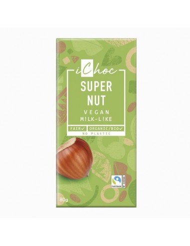 Chocolate vegano BIO con avellanas 80g - ichoc