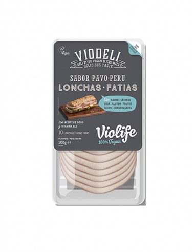 Refrig violife lonchas viodeli sabor pavo 100 gr.