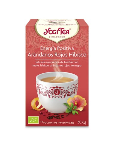 Yogi tea energia positiva arándanos rojos hibisco BIO 17 bolsitas