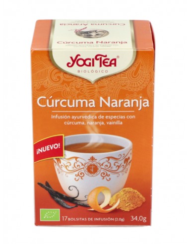 Yogi tea curcuma y naranja BIO 17 bolsitas