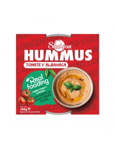 Refrig Hummus tomate y albahaca 180gr