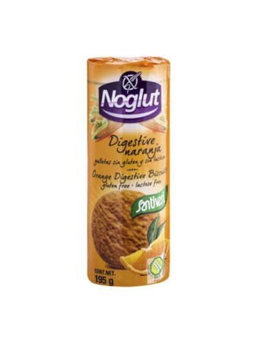 Noglut galleta digestive naranja 195 g