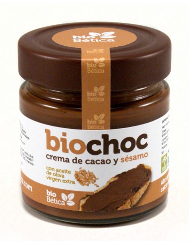 Biochoc crema de cacao sésamo BIO 200gr cristal