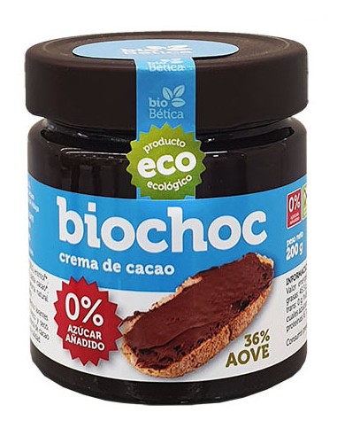 Biochoc crema de cacao  BIO 0% azucar añadido 200gr