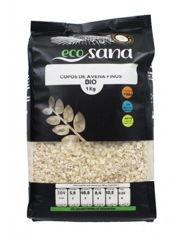 Copos avena finos BIO 1kg ecosana