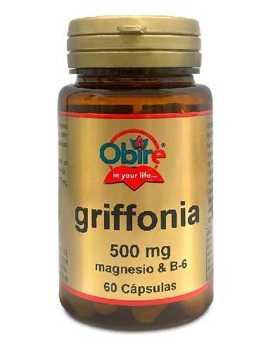 Griffonia 500 mg (5-HTP)  y  magnesio  y  B-6. 60caps.