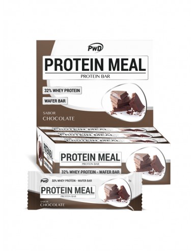 Barrita chocolate protein meal 35gr sin azucar añadido x 12 uds