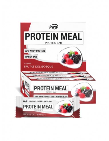 Barrita frutas del bosque protein meal 35gr sin azucar añadido x 12 uds