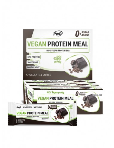 Barrita vegan protein meal chocolate y coffee 35gr x 12 uds