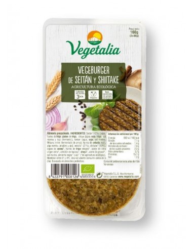 Refrig vegeburguer seitan y shiitake BIO 160 g ccpae