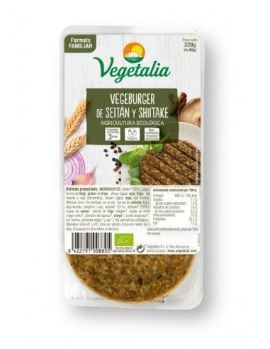 Refrig vegeburguer seitan y shiitake BIO 320 g ccpae