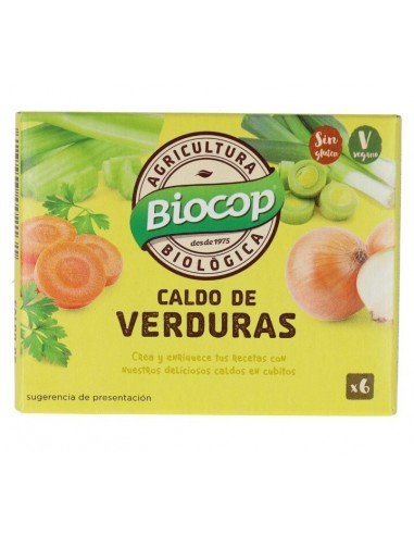 Caldo verduras cubitos biocop 6 x 10g