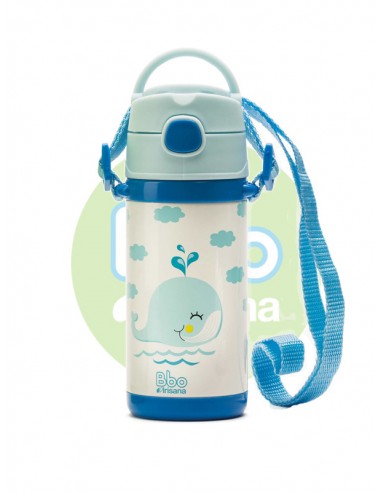 Botella bbo termo infantil 320ml azul irisana