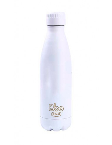 Botella bbo termo acero inoxidable 500ml blanco con mosqueton