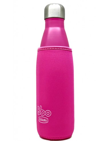 Botella bbo termo acero inoxidable 500ml fucsia con funda