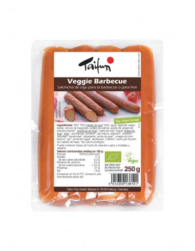 Refrig salchichas vegetal  bratwurst sabor barbacoa BIO 250  g