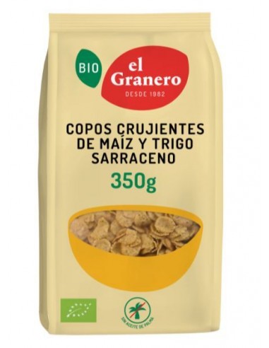 Copos crujientes de maiz y trigo sarraceno BIO 350 g