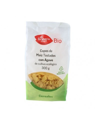 Copos de maiz tostado con agave BIO 300 g