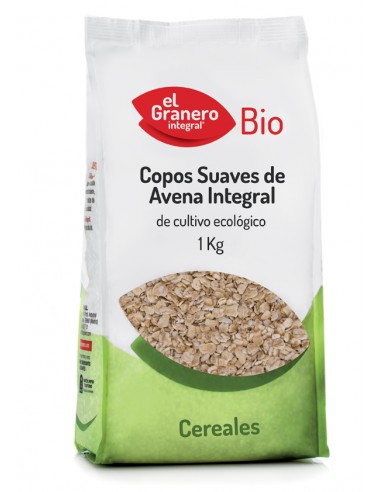 Copos suaves de avena integral BIO 1 kg