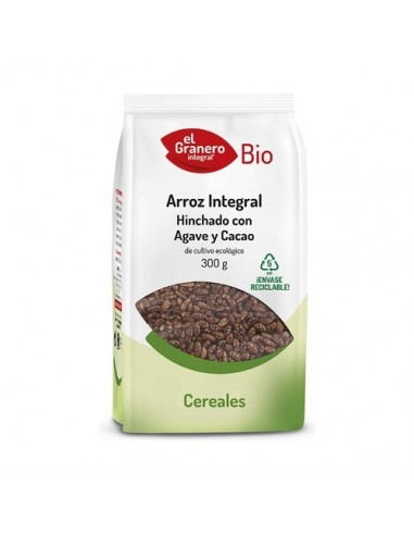 Arroz integral hinchado con agave y cacao BIO 300 g