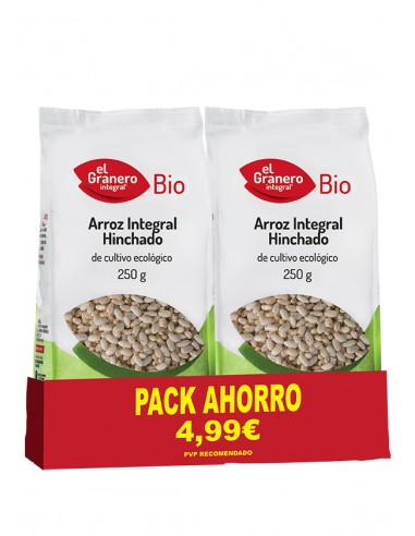 Pack 2 arroz integral hinchado BIO 2x250 g (013937)