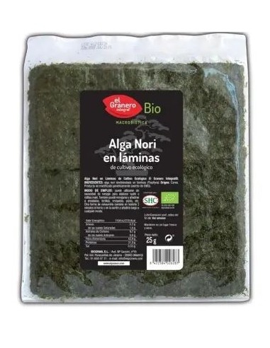 Alga nori en láminas BIO 25 g