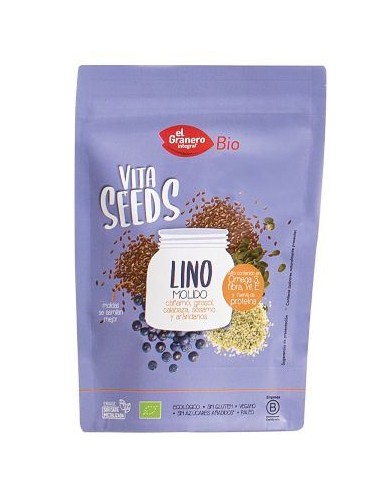 Vitaseeds lino molido cañamo girasol sésamo calabaza y arándanos BIO 300 g