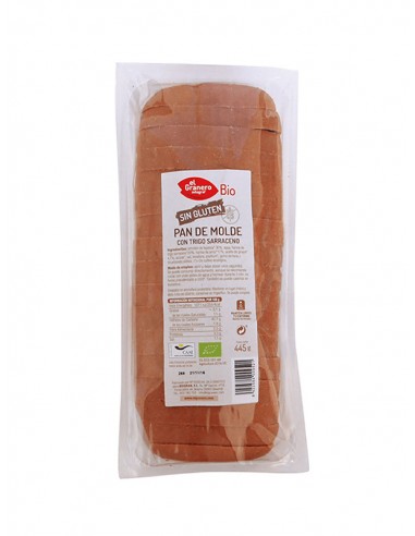 Pan de molde con trigo sarraceno sin gluten BIO 445 g