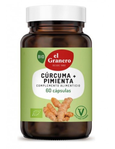 Curcuma  y  pimienta BIO 60 cap. 440 mg