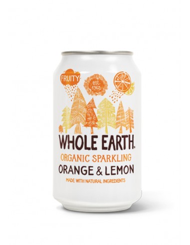 Refresco de naranja y limon BIO 330 ml -Whole Earth