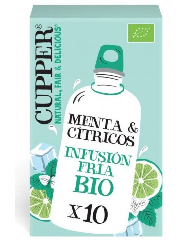 Infusion fria de menta y citricos BIO 10 bolsas